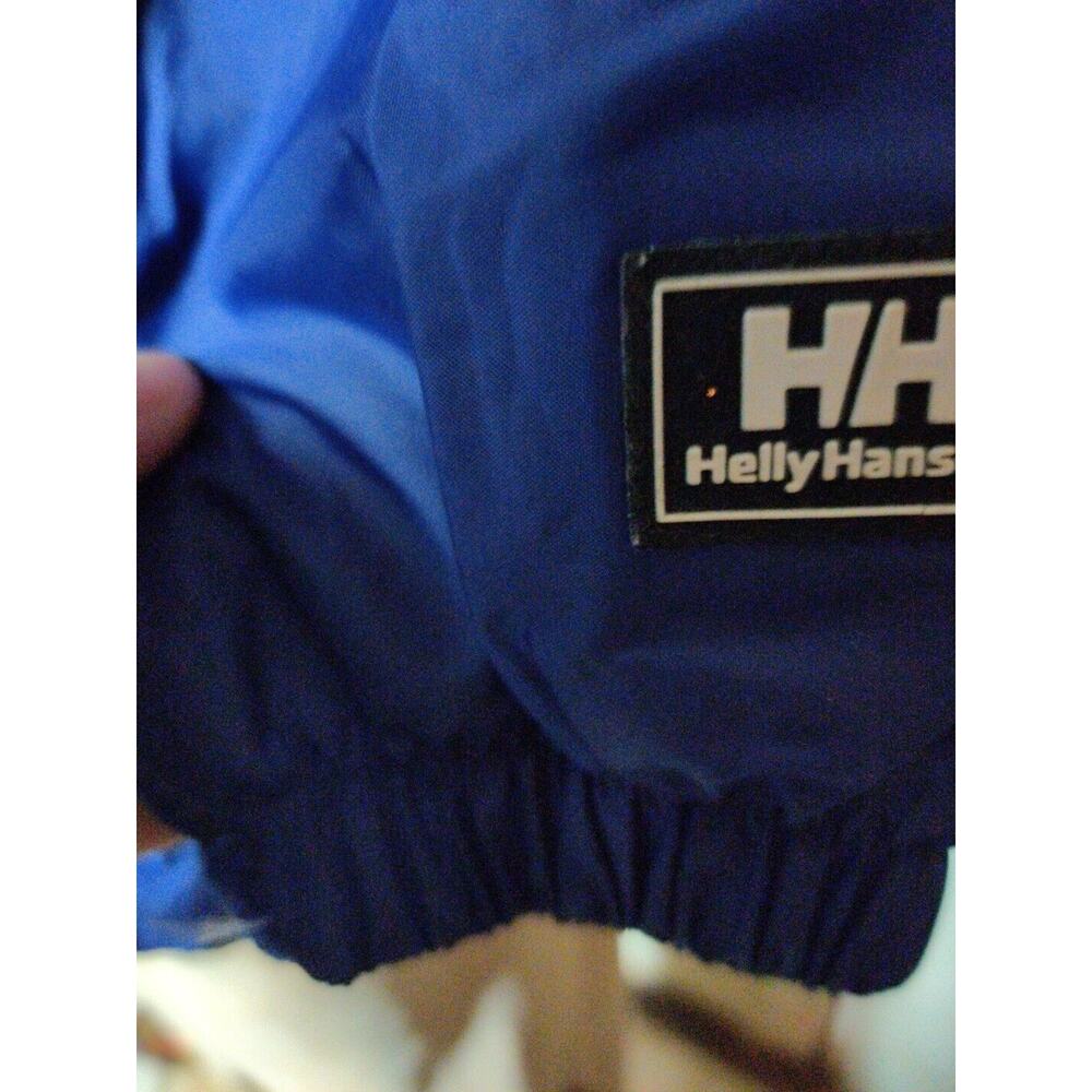 Helly Hansen Packable lined Jacket lWindbreaker Hooded Waterproof Men's Blue M - Picture 7 of 11